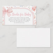 Bloemen Roze Bow Baby in Bloom Boeken voor Baby Informatiekaartje (Voorkant / Achterkant)