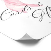 Bloemen Roze Bow Baby in Bloom Kaarten en geschenk Poster (Hoek)