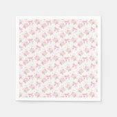 Bloemen Roze Bow Love Shack Baby shower Servet (Voorkant)
