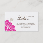 Bloemen Roze Bruine Tropisch van het Visitekaartje (Achterkant)