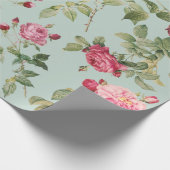  Bloemen Roze Country Roos Cadeaupapier (Hoek)