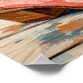 Bloemen Roze Cowgirl Laarzen Western Poster (Hoek)