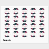 Bloemen roze dank u - Circle Sticker (Vel)