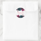 Bloemen roze dank u - Circle Sticker (Tas)