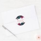 Bloemen roze dank u - Circle Sticker (Envelop)