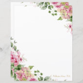 Bloemen Roze Elegant  (Voorkant / Achterkant)