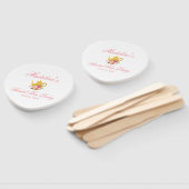 Bloemen Roze en Goud Vrijgezellenfeest Tea Party Handwaaier (Niet-gemonteerd)