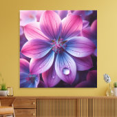 Bloemen roze en Paarse Lila Canvas Afdruk (Insitu (Woonkamer))