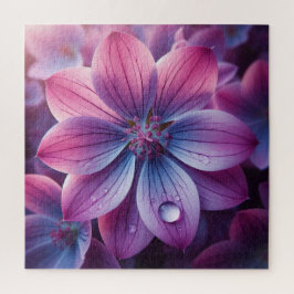 Bloemen roze en Paarse Lila Legpuzzel