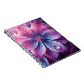 Bloemen roze en Paarse Lila Notitieboek (Rechterzijde)