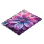 Bloemen roze en Paarse Lila Notitieboek (Linkerzijde)