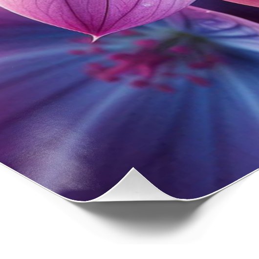 Bloemen roze en Paarse Lila Perfect Poster (Hoek)