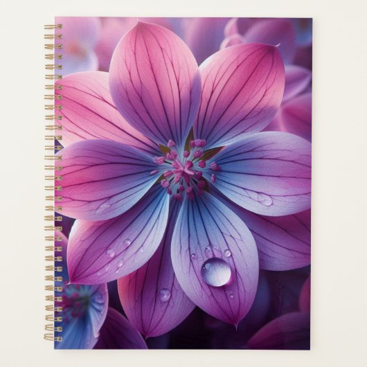 Bloemen roze en Paarse Lila Planner (Voorkant)
