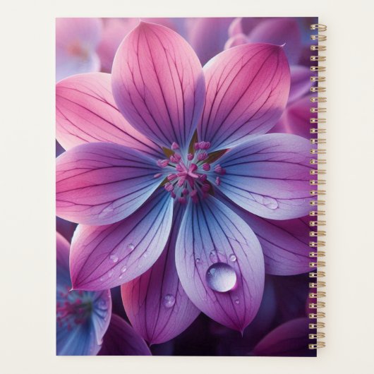 Bloemen roze en Paarse Lila Planner (Achterkant)
