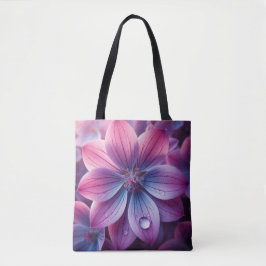 Bloemen roze en Paarse Lila Tote Bag