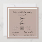 Bloemen roze en wit bruiloft uitnodiging (Achterkant)