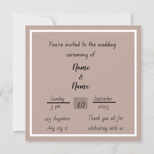 Bloemen roze en wit bruiloft uitnodiging (Achterkant)