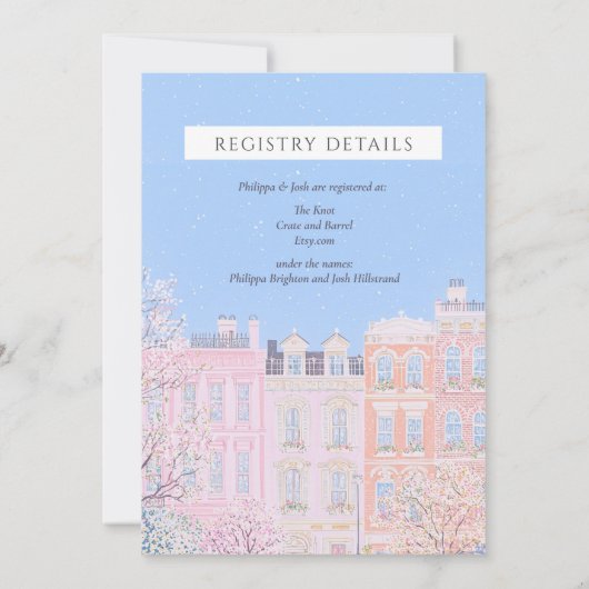  Bloemen Roze Esthetische Stad Vrijgezellenfeest Kaart (Achterkant)