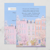  Bloemen Roze Esthetische Stad Vrijgezellenfeest Kaart (Voorkant / Achterkant)