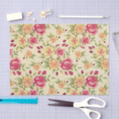 bloemen Roze gele rozen Tissuepapier (Craft)