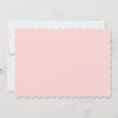 Bloemen Roze Gouden Taart Eerste Verjaardag Party Kaart (Achterkant)