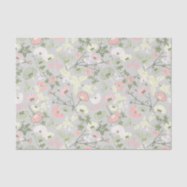 Bloemen roze groen bloemenpatroon tissuepapier