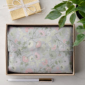 Bloemen roze groen bloemenpatroon tissuepapier (Geschenk)