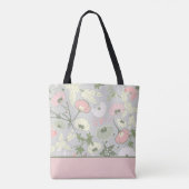 Bloemen Roze Groen Botanisch winkelen Tote Bag (Achterkant)