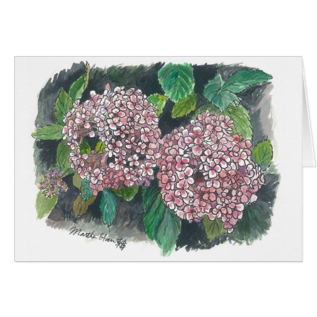bloemen - Roze hydrangea (Voorkant Horizontaal)