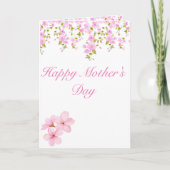 Bloemen Roze Kersenbloesem Custom Kaart (Voorkant)