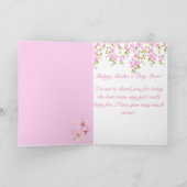 Bloemen Roze Kersenbloesem Custom Kaart (Binnen)