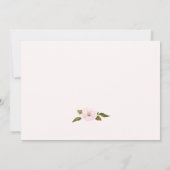 Bloemen roze kersenbloesem meisje baby shower kaart (Achterkant)