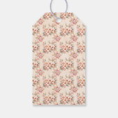 Bloemen Roze Kerstcadeau Label Cadeaulabel (Achterkant)