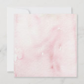 Bloemen Roze Kreeft Doop Uitnodiging (Achterkant)