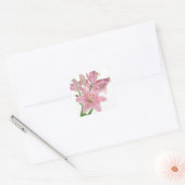 Bloemen Roze Lelie Bloem Sticker / Seal (Envelop)