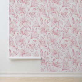 Bloemen Roze Lelie Bloemen Home Decor Behang