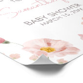 Bloemen Roze Lente Baby in Bloom Welkom Poster (Hoek)