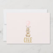 Bloemen Roze Meisje Tweeling Sommige konijnen 1e v Kaart (Achterkant)