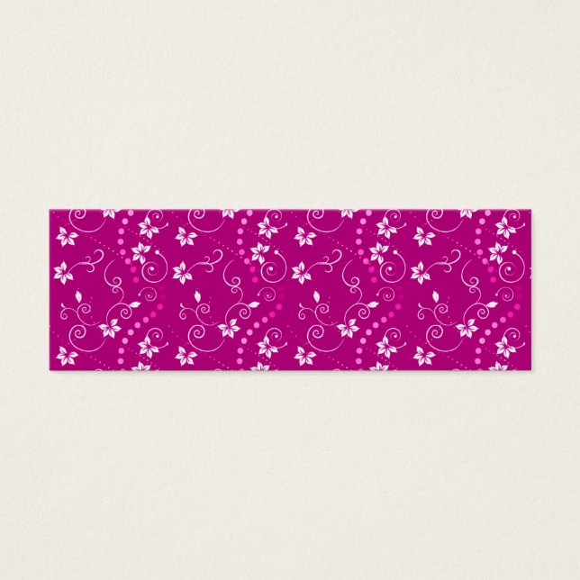 bloemen roze mini visitekaartjes (Voorkant)