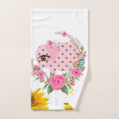 Bloemen roze olifant badhanddoek sets bad handdoek (Handdoek)