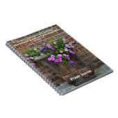  Bloemen Roze Paarse Bijbelvers Gebed Notitieboek (Rechterzijde)