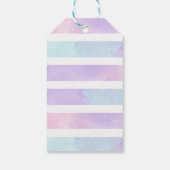 Bloemen Roze & Paarse Eenhoorn Gift Labels Cadeaulabel (Achterkant)