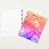 Bloemen Roze Paarse Glittery Custom Name Gift Favo Planner (Display)