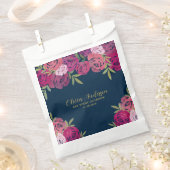 Bloemen Roze & Paarse Waterverf Rozen Blauw Bedankzakje (Geknipt)