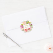  bloemen Roze Pastel Chic Elegant Sticker (Envelop)