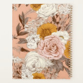 Bloemen Roze Perzik Antiek Boho Wildbloemen Planner (Achterkant)