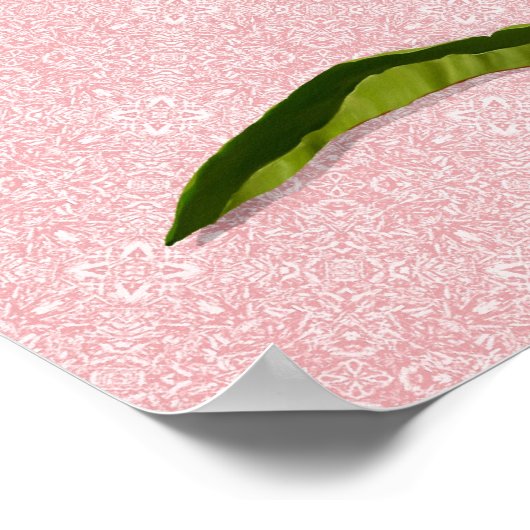 Bloemen  roze pioen bloemkunst poster (Hoek)