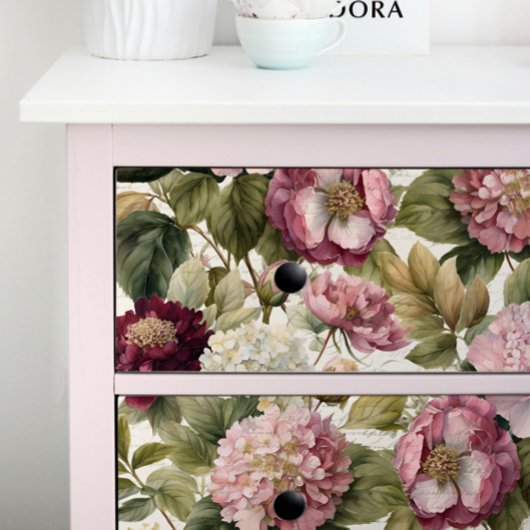 Bloemen Roze Pioen Hydrangea Decoupage Tissuepapier