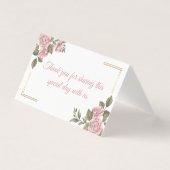 Bloemen Roze Pioenbloem Zomer Huwelijk Bedankt Kaart (Voorkant)