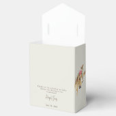 Bloemen Roze Pony & Koe Baby shower Bedankdoosjes (Geopend)